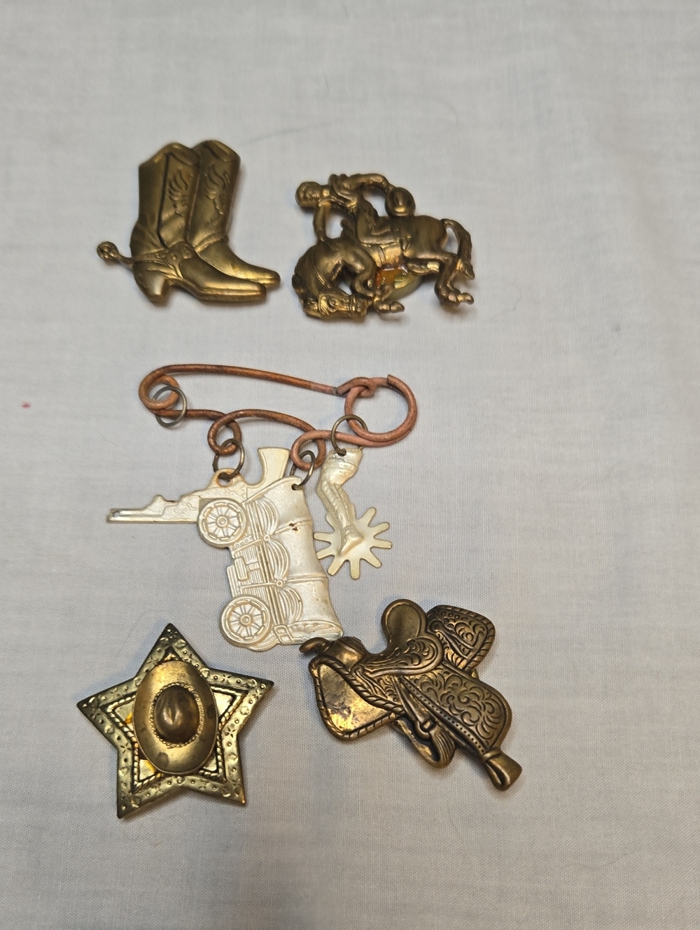 Western Charm Button Covers Set - Lot Of 5